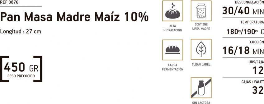 Pan de masa madre maíz 10%