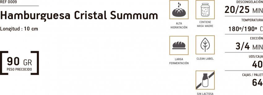 Hamburguesa cristal summum