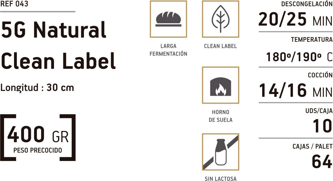 5G natural clean label